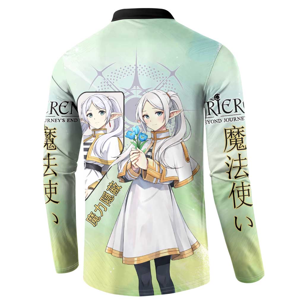 Frieren Frieren Beyond Journey’s End Button Sweatshirt Ethereal Fantasy Anime Style
