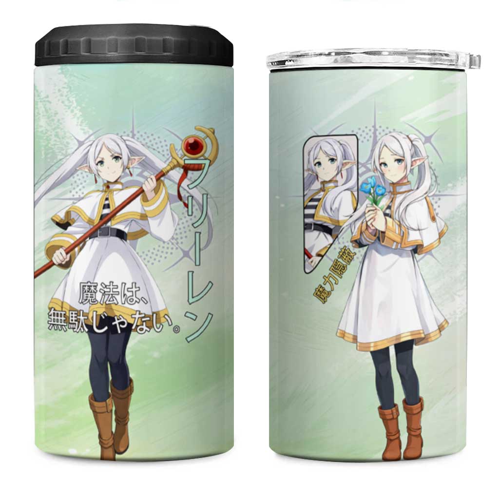 Frieren Frieren Beyond Journey’s End 4 in 1 Can Cooler Tumbler Ethereal Fantasy Anime Style