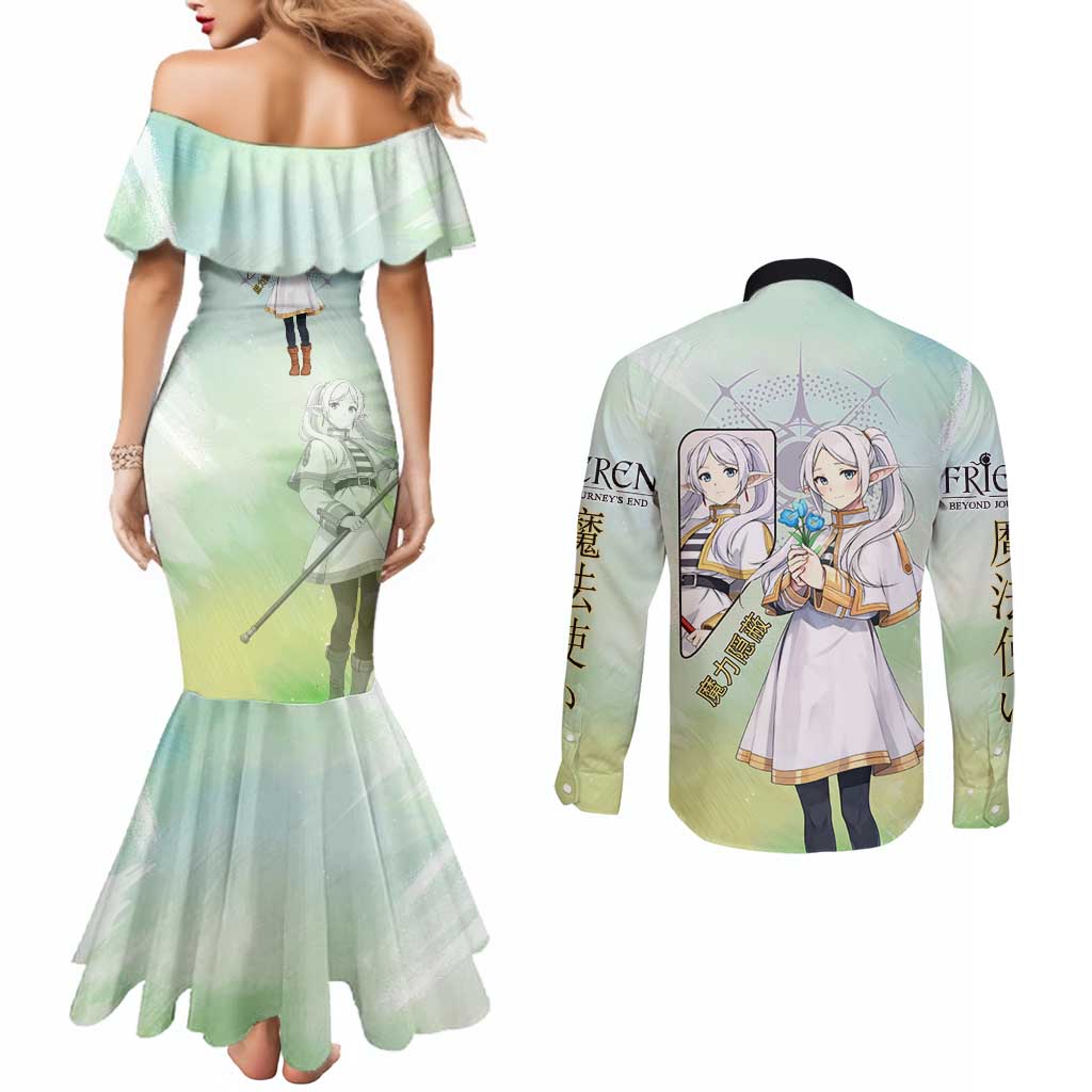 Frieren Frieren Beyond Journey’s End Couples Matching Mermaid Dress and Long Sleeve Button Shirt Ethereal Fantasy Anime Style