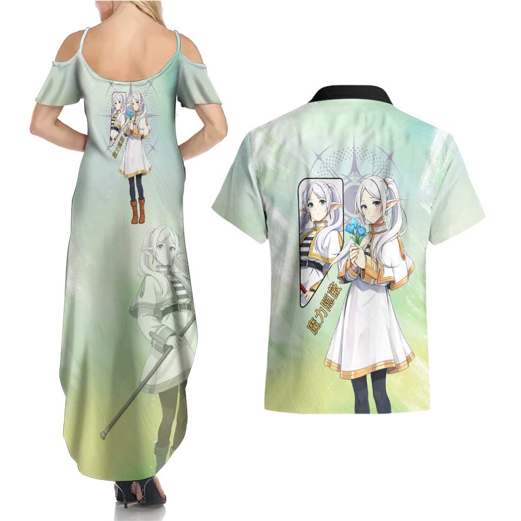 Frieren Frieren Beyond Journey’s End Couples Matching Summer Maxi Dress and Hawaiian Shirt Ethereal Fantasy Anime Style