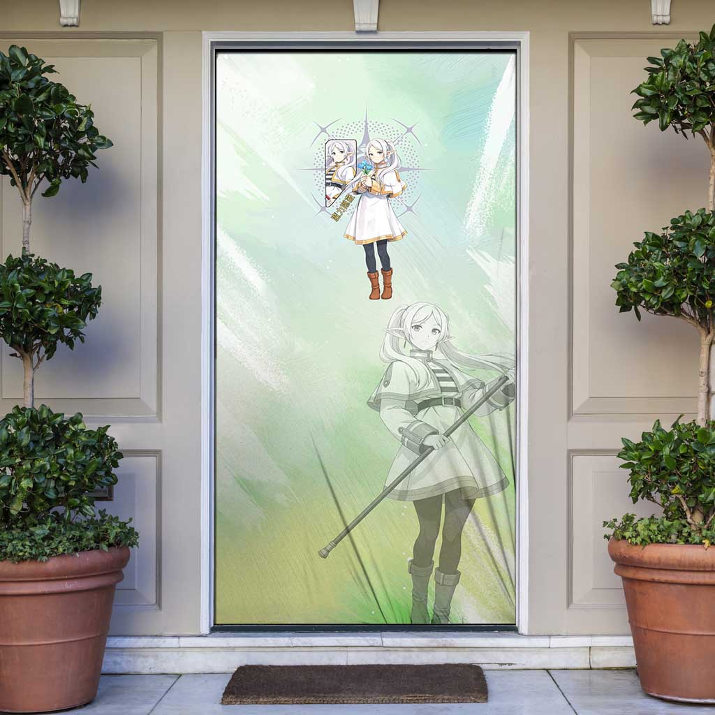 Frieren Frieren Beyond Journey’s End Door Cover Ethereal Fantasy Anime Style