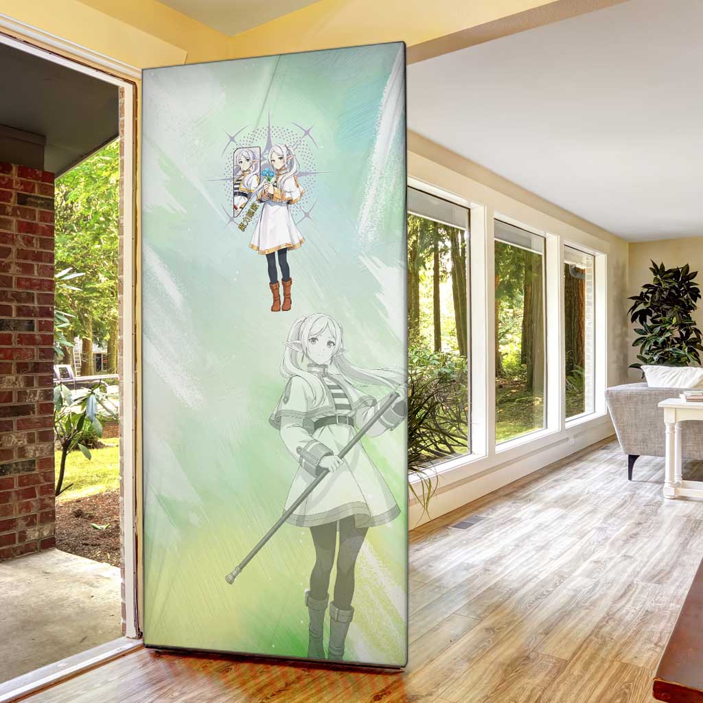 Frieren Frieren Beyond Journey’s End Door Cover Ethereal Fantasy Anime Style