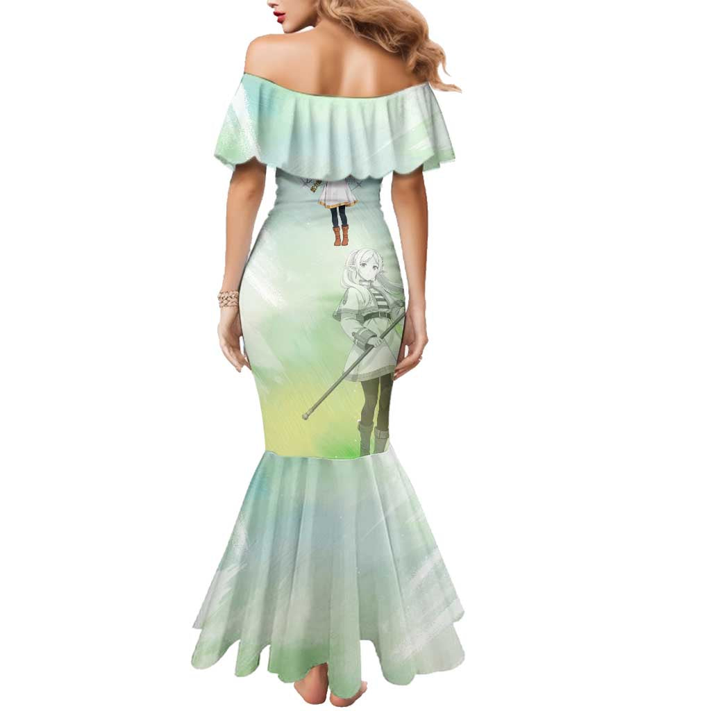 Frieren Frieren Beyond Journey’s End Family Matching Mermaid Dress and Hawaiian Shirt Ethereal Fantasy Anime Style