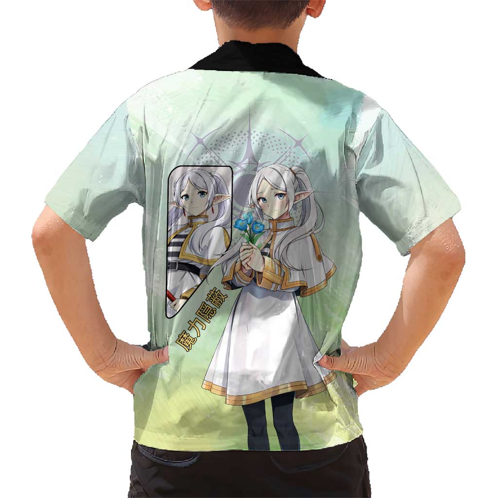 Frieren Frieren Beyond Journey’s End Family Matching Off Shoulder Short Dress and Hawaiian Shirt Ethereal Fantasy Anime Style
