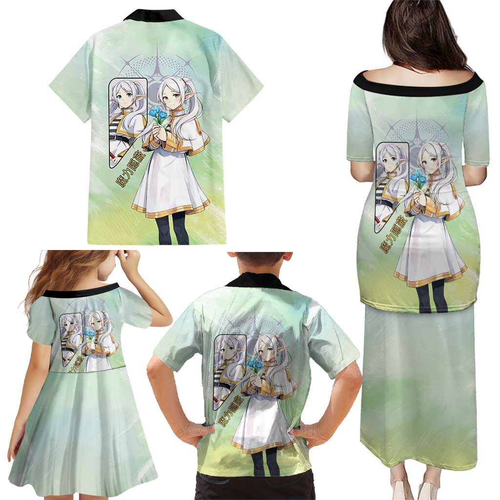 Frieren Frieren Beyond Journey’s End Family Matching Puletasi and Hawaiian Shirt Ethereal Fantasy Anime Style