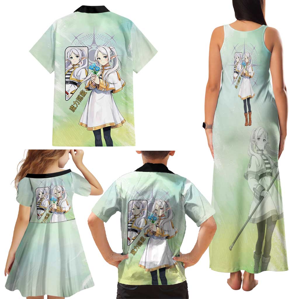 Frieren Frieren Beyond Journey’s End Family Matching Tank Maxi Dress and Hawaiian Shirt Ethereal Fantasy Anime Style