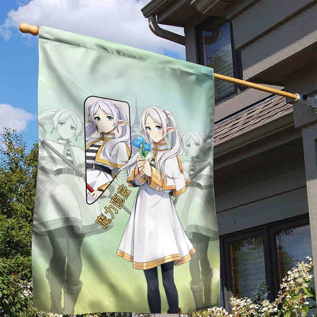 Frieren Frieren Beyond Journey’s End Garden Flag Ethereal Fantasy Anime Style
