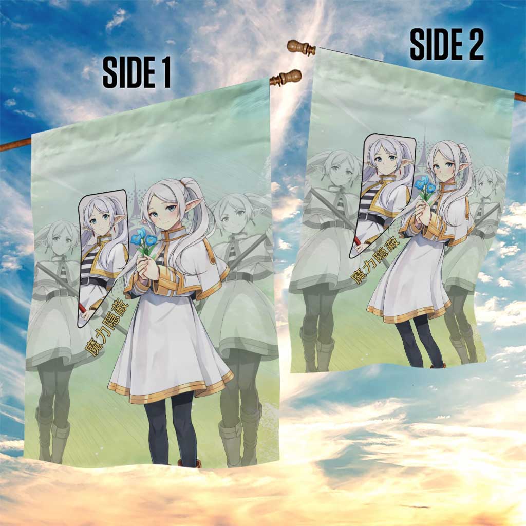 Frieren Frieren Beyond Journey’s End Garden Flag Ethereal Fantasy Anime Style