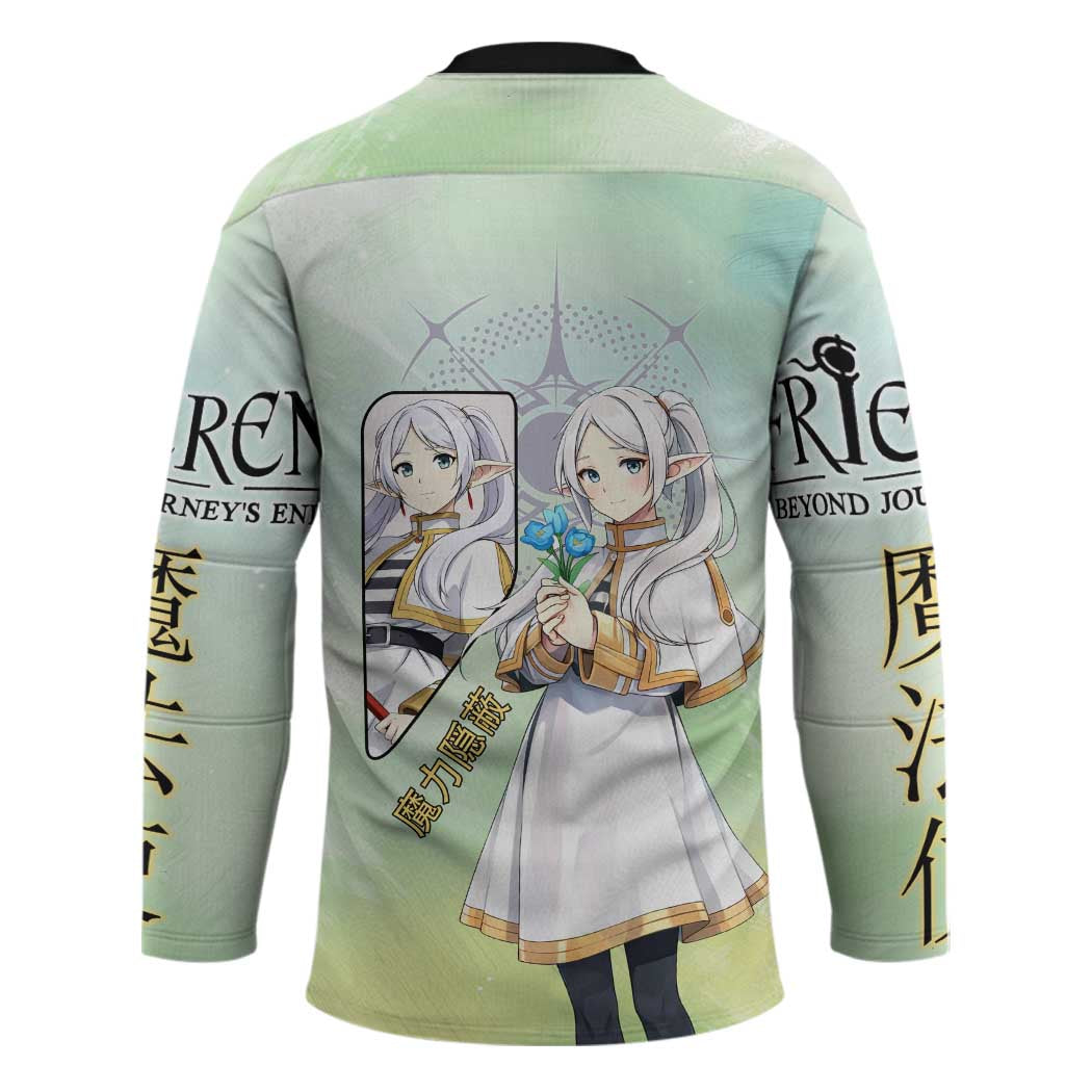 Frieren Frieren Beyond Journey’s End Hockey Jersey Ethereal Fantasy Anime Style