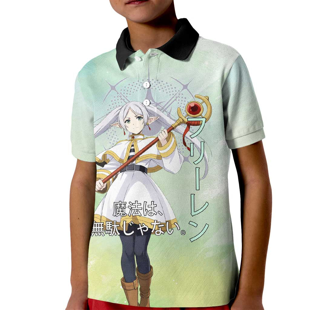 Frieren Frieren Beyond Journey’s End Kid Polo Shirt Ethereal Fantasy Anime Style