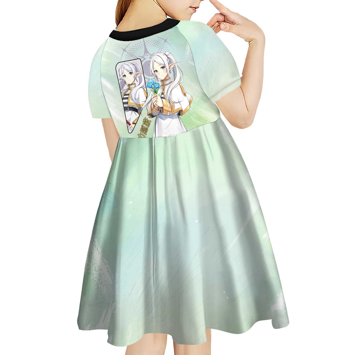 Frieren Frieren Beyond Journey’s End Kid Short Sleeve Dress Ethereal Fantasy Anime Style