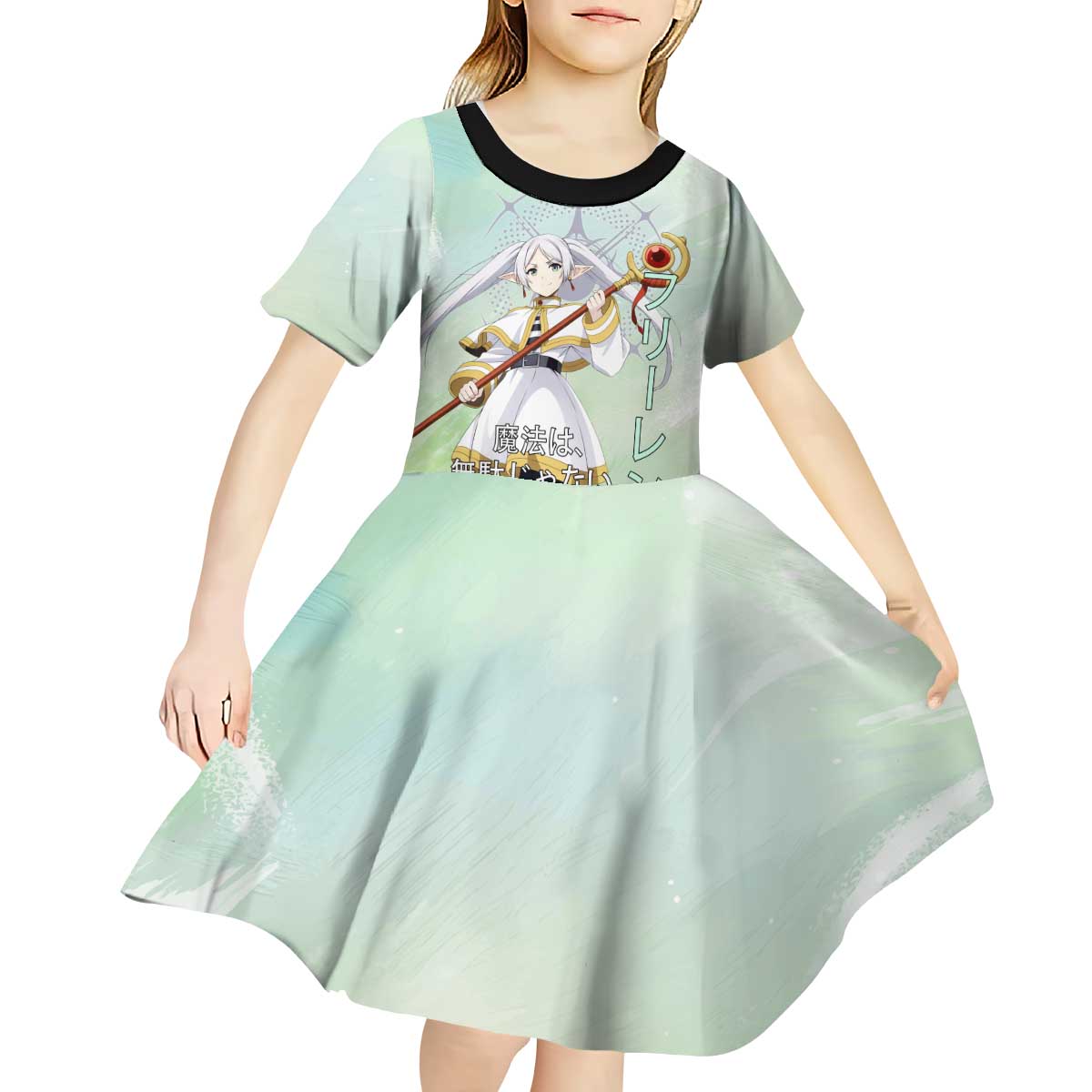 Frieren Frieren Beyond Journey’s End Kid Short Sleeve Dress Ethereal Fantasy Anime Style