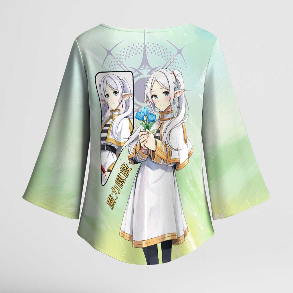 Frieren Frieren Beyond Journey’s End Kimono Sleeve Blouse Ethereal Fantasy Anime Style