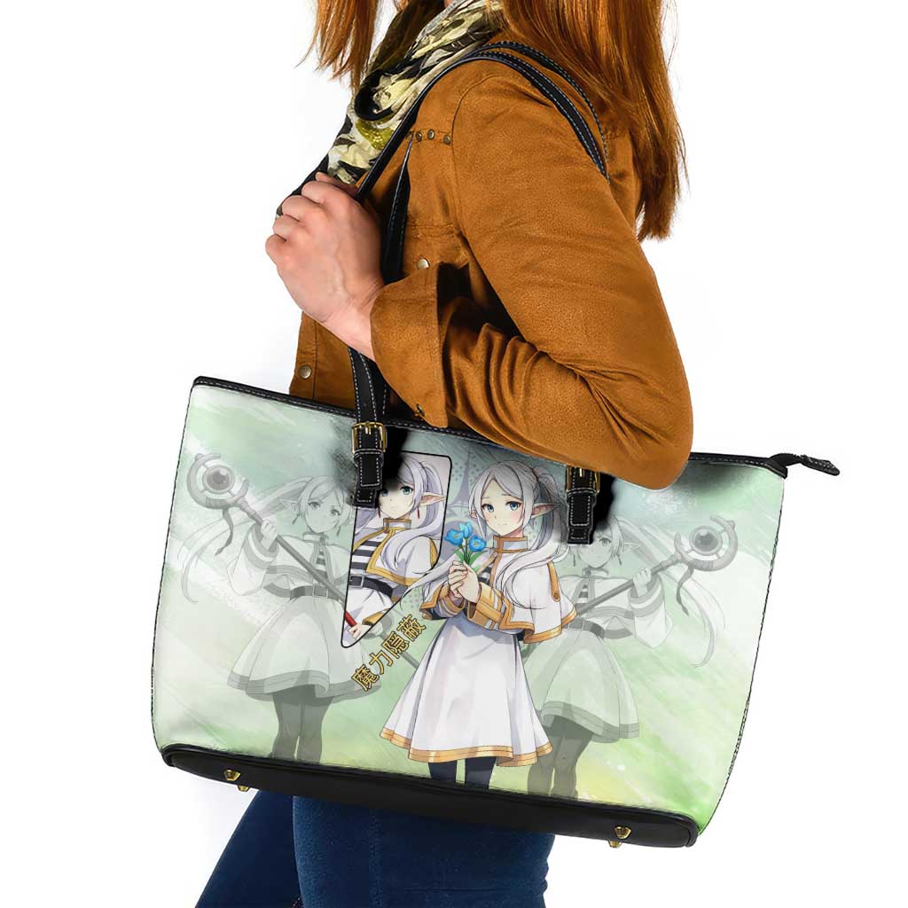 Frieren Frieren Beyond Journey’s End Leather Tote Bag Ethereal Fantasy Anime Style