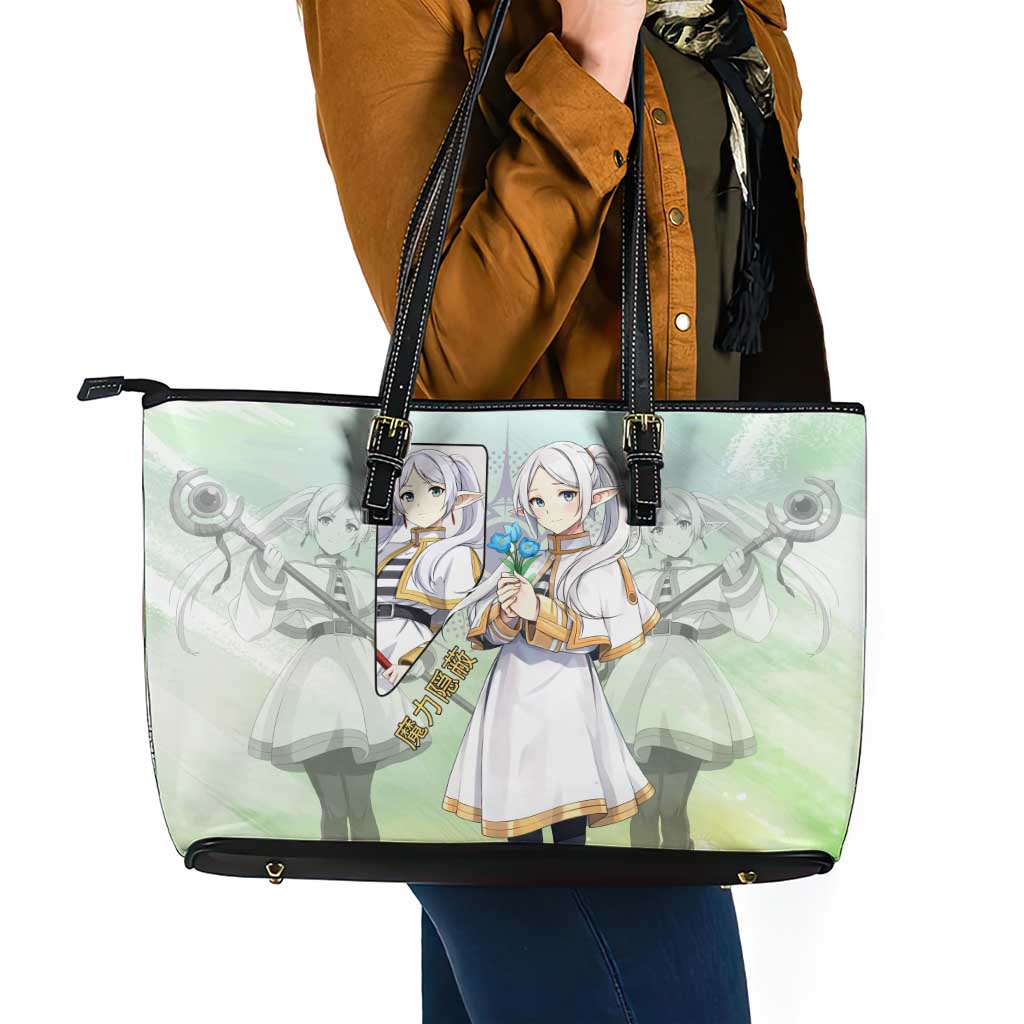Frieren Frieren Beyond Journey’s End Leather Tote Bag Ethereal Fantasy Anime Style