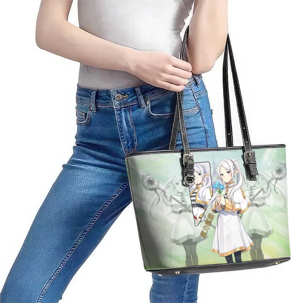 Frieren Frieren Beyond Journey’s End Leather Tote Bag Ethereal Fantasy Anime Style