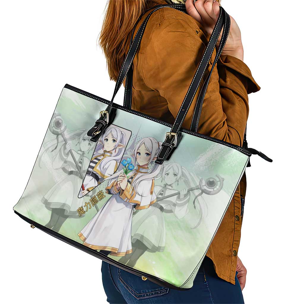 Frieren Frieren Beyond Journey’s End Leather Tote Bag Ethereal Fantasy Anime Style