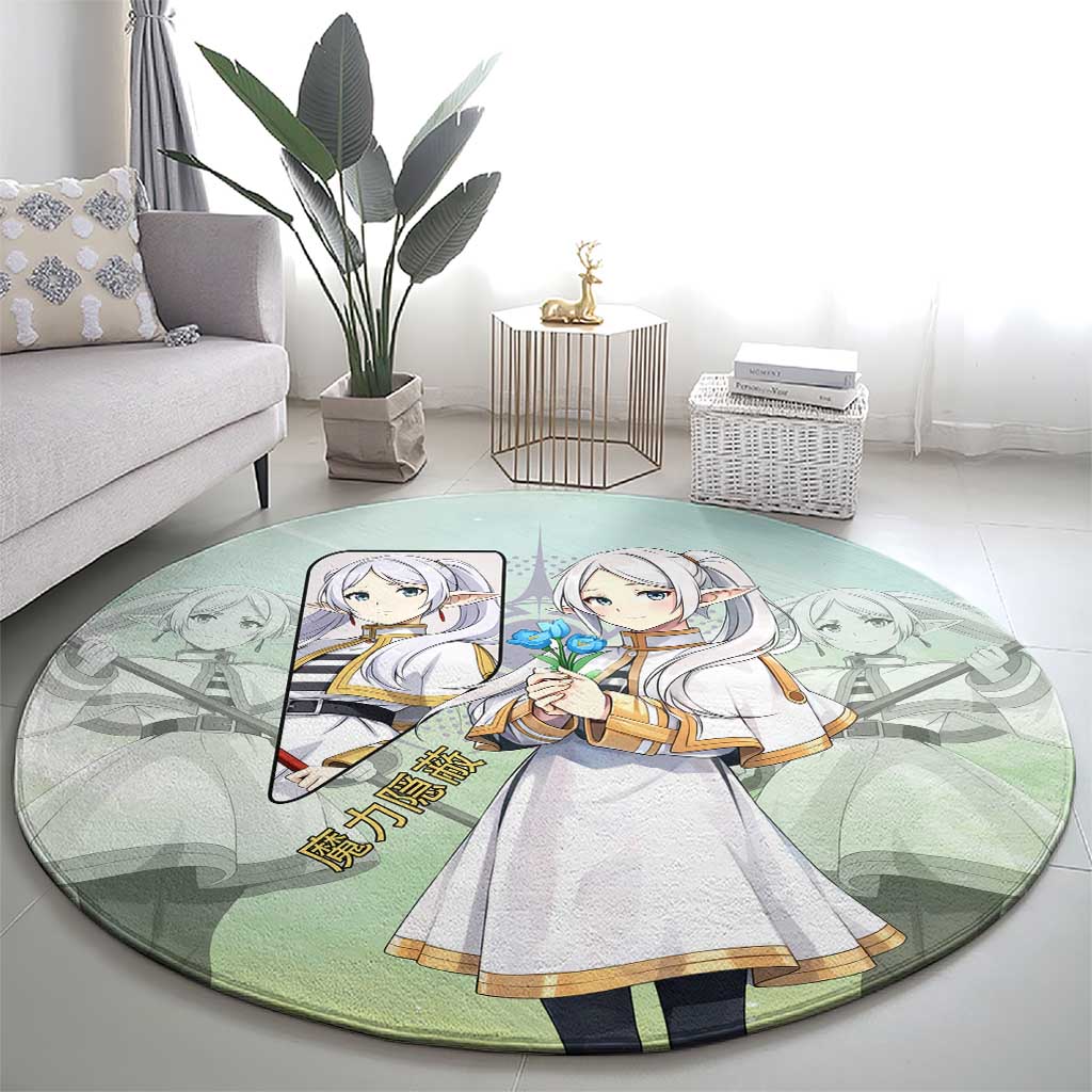 Frieren Frieren Beyond Journey’s End Round Carpet Ethereal Fantasy Anime Style