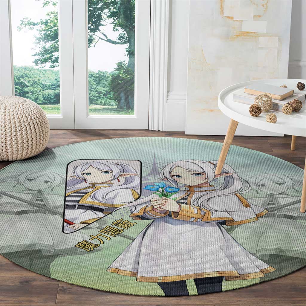 Frieren Frieren Beyond Journey’s End Round Carpet Ethereal Fantasy Anime Style