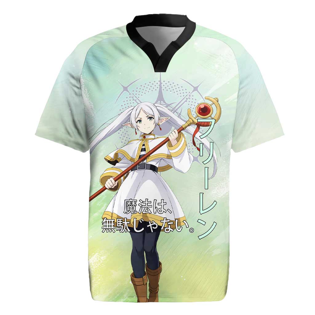 Frieren Frieren Beyond Journey’s End Rugby Jersey Ethereal Fantasy Anime Style