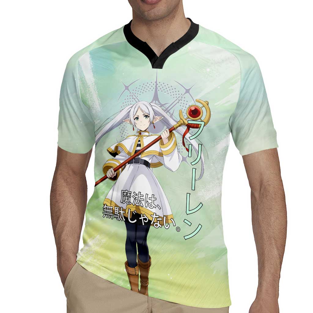 Frieren Frieren Beyond Journey’s End Rugby Jersey Ethereal Fantasy Anime Style