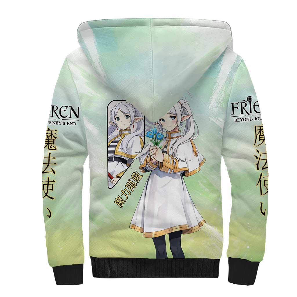 Frieren Frieren Beyond Journey’s End Sherpa Hoodie Ethereal Fantasy Anime Style