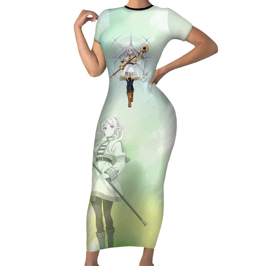 Frieren Frieren Beyond Journey’s End Short Sleeve Bodycon Dress Ethereal Fantasy Anime Style