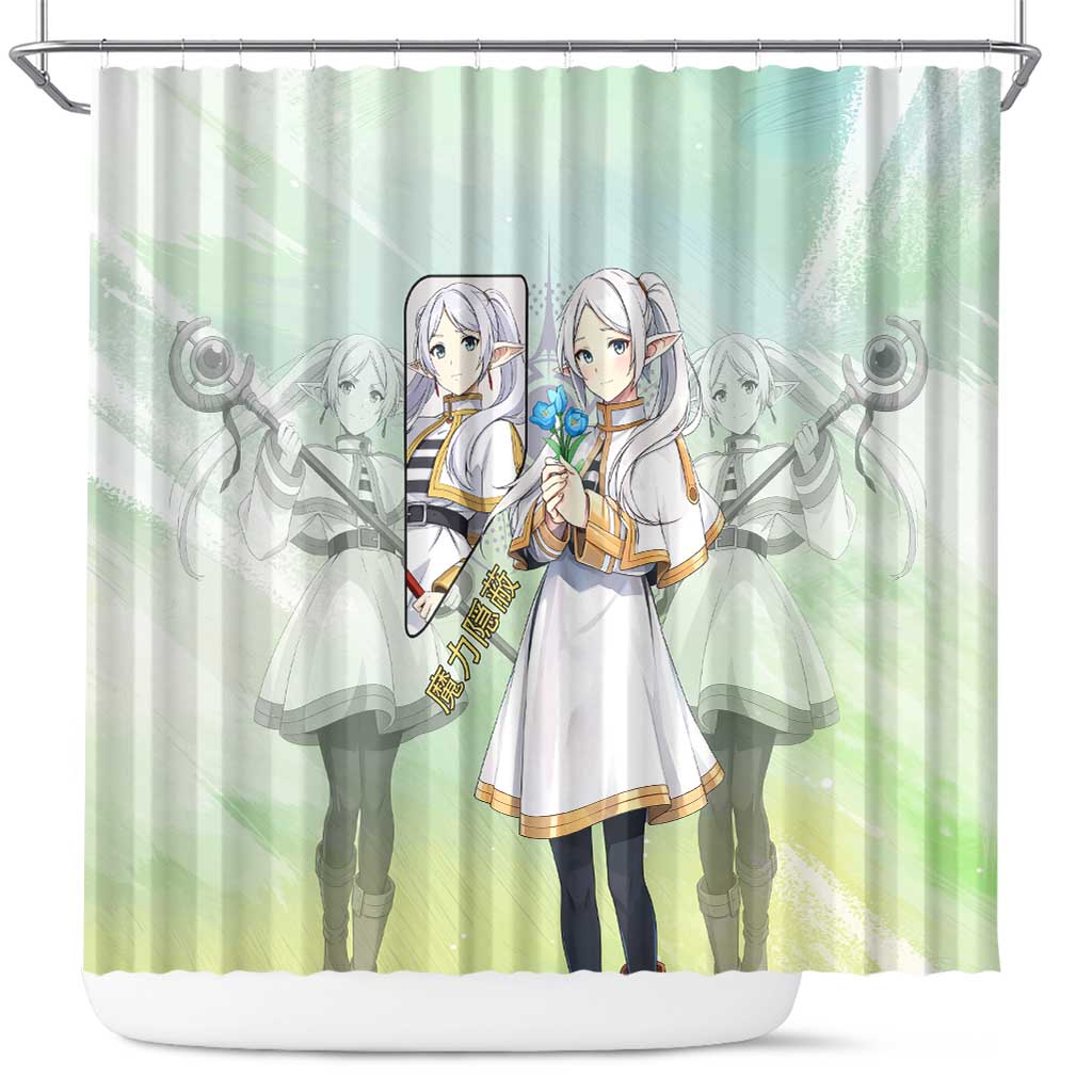 Frieren Frieren Beyond Journey’s End Shower Curtain Ethereal Fantasy Anime Style