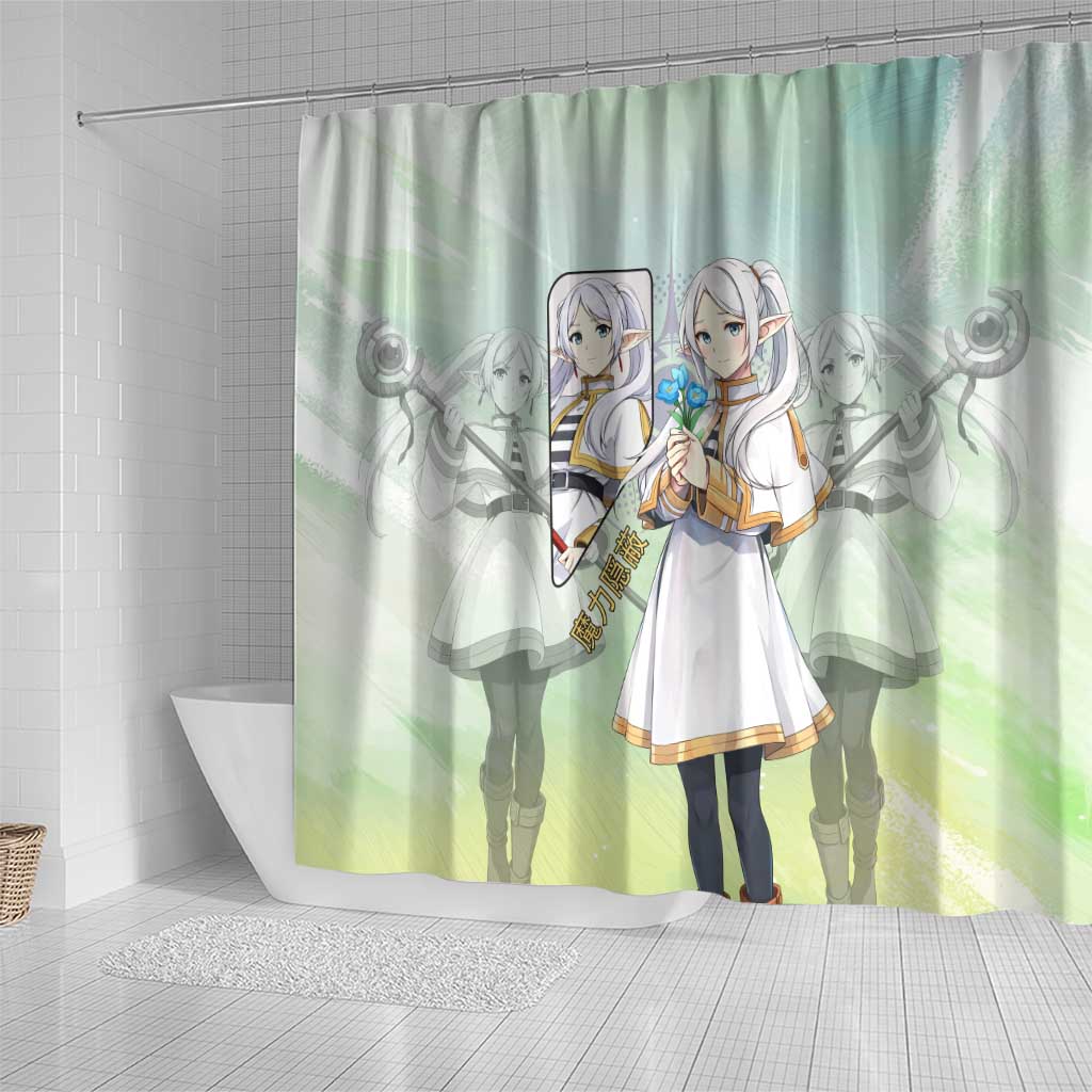 Frieren Frieren Beyond Journey’s End Shower Curtain Ethereal Fantasy Anime Style