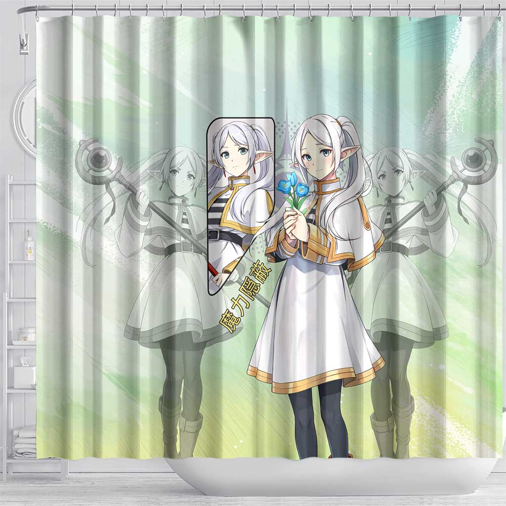 Frieren Frieren Beyond Journey’s End Shower Curtain Ethereal Fantasy Anime Style