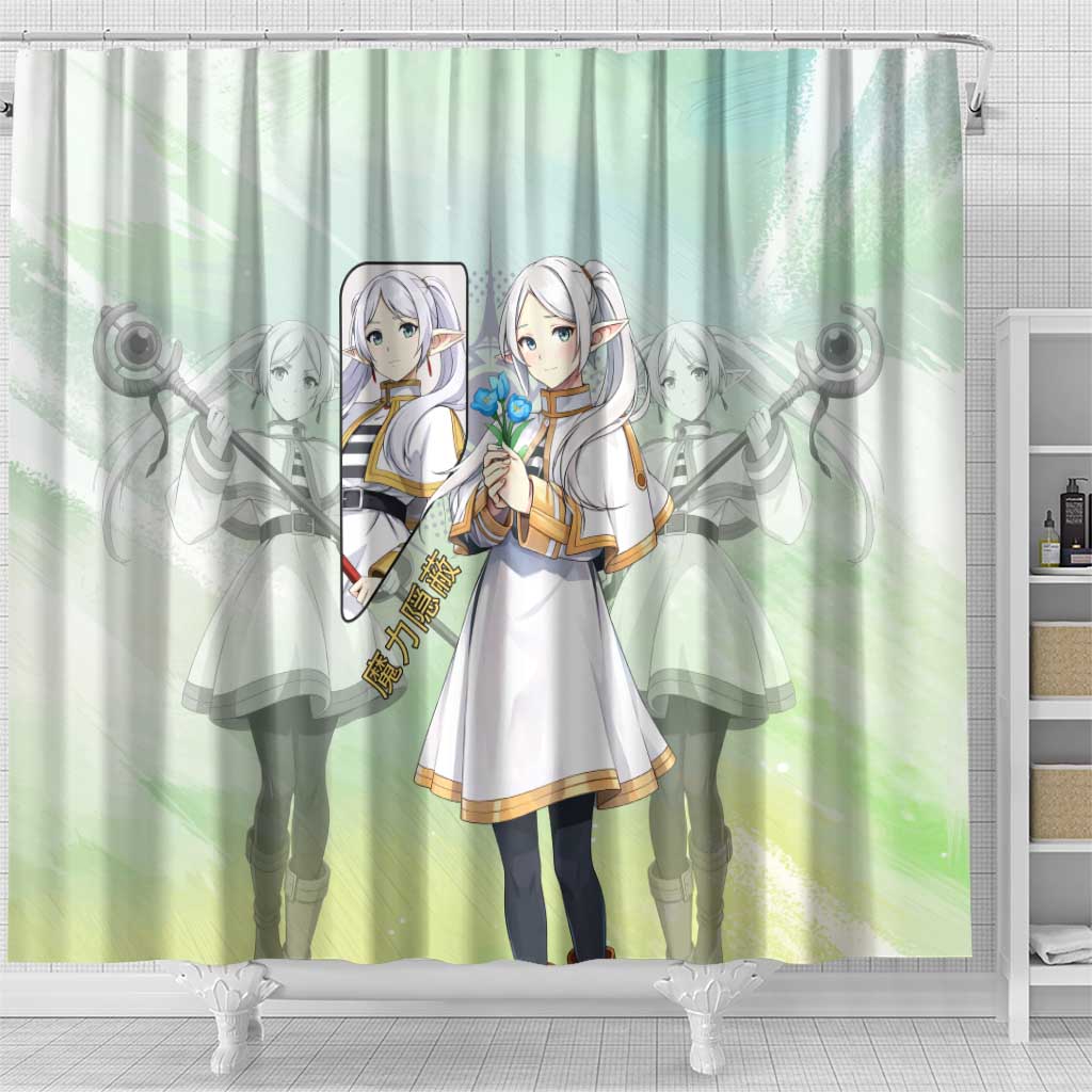 Frieren Frieren Beyond Journey’s End Shower Curtain Ethereal Fantasy Anime Style