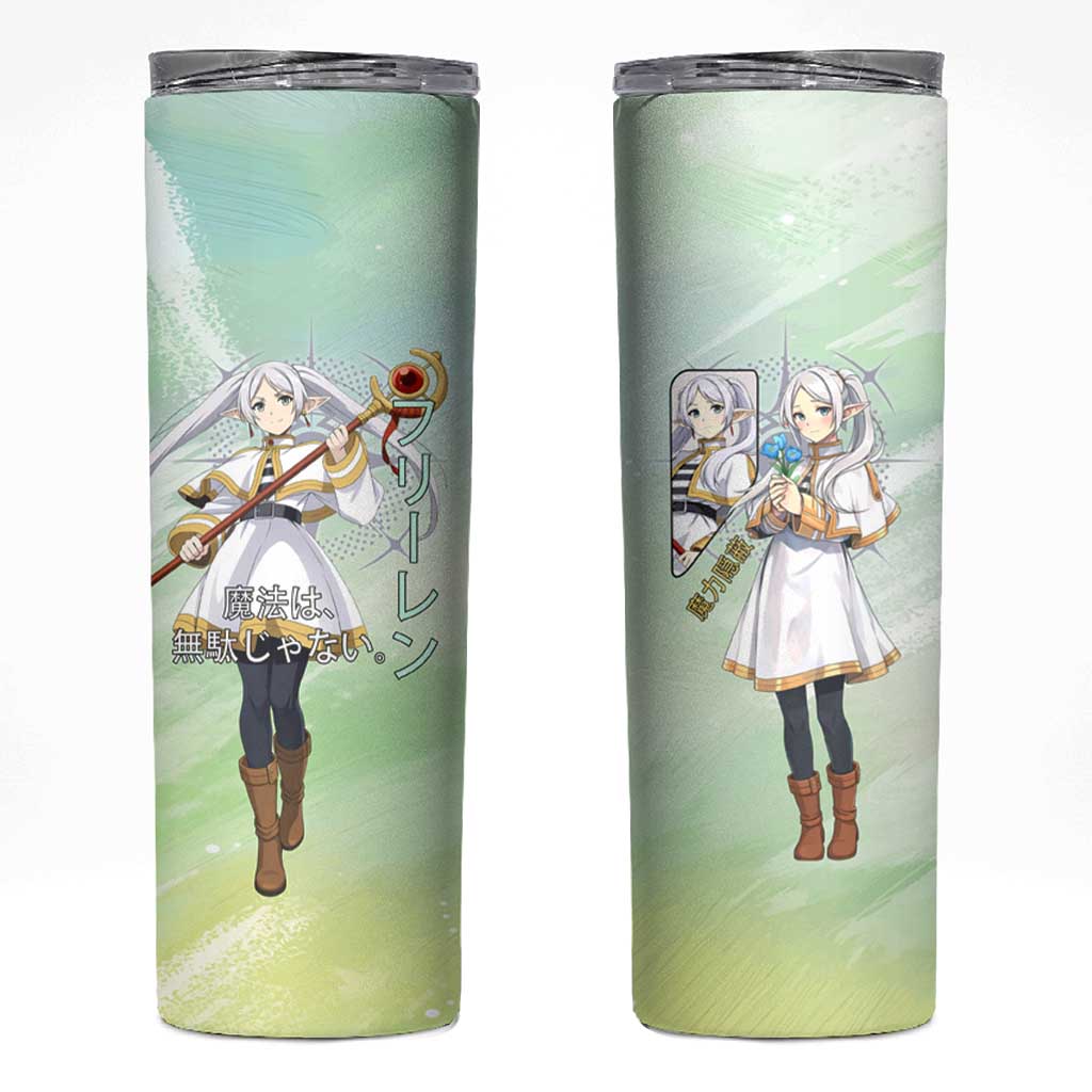 Frieren Frieren Beyond Journey’s End Skinny Tumbler Ethereal Fantasy Anime Style