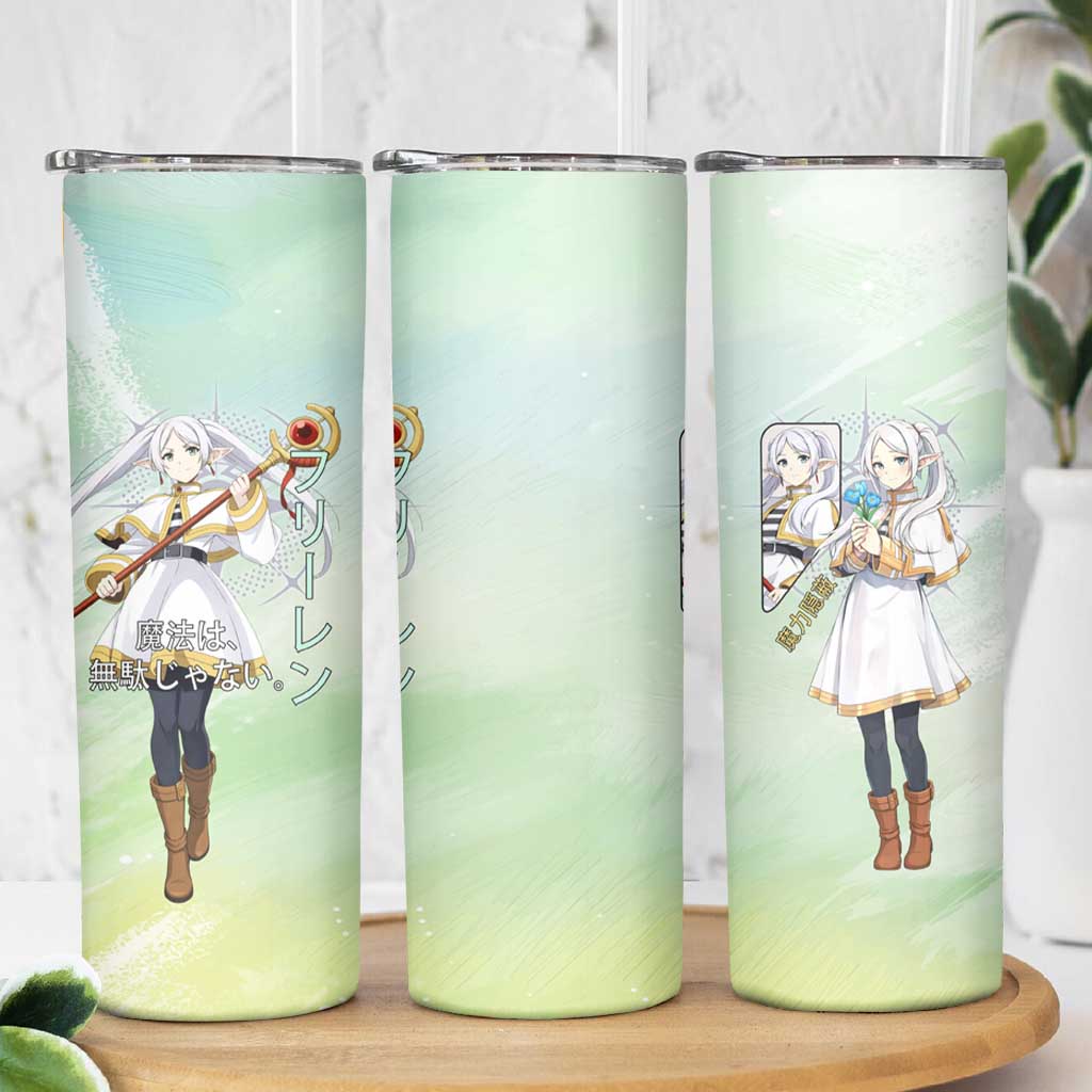 Frieren Frieren Beyond Journey’s End Skinny Tumbler Ethereal Fantasy Anime Style