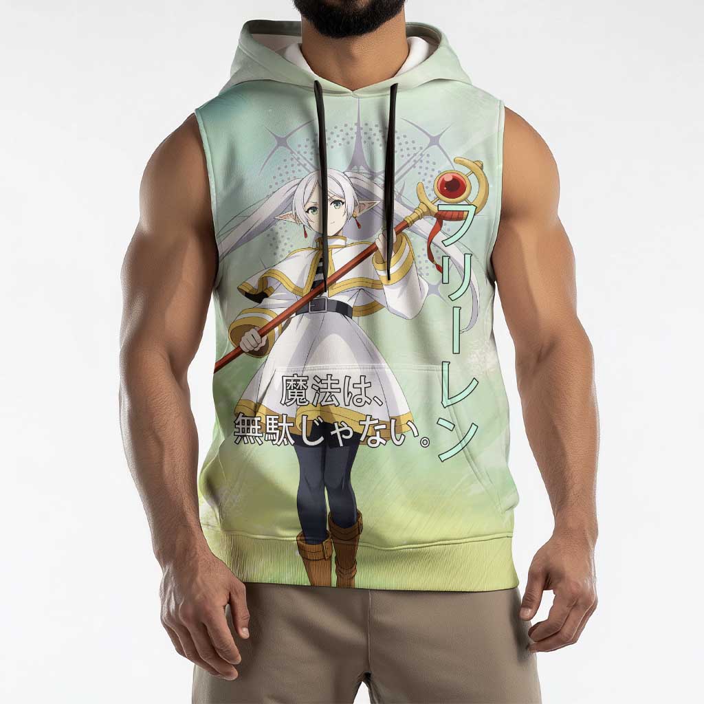 Frieren Frieren Beyond Journey’s End Sleeveless Hoodie Ethereal Fantasy Anime Style