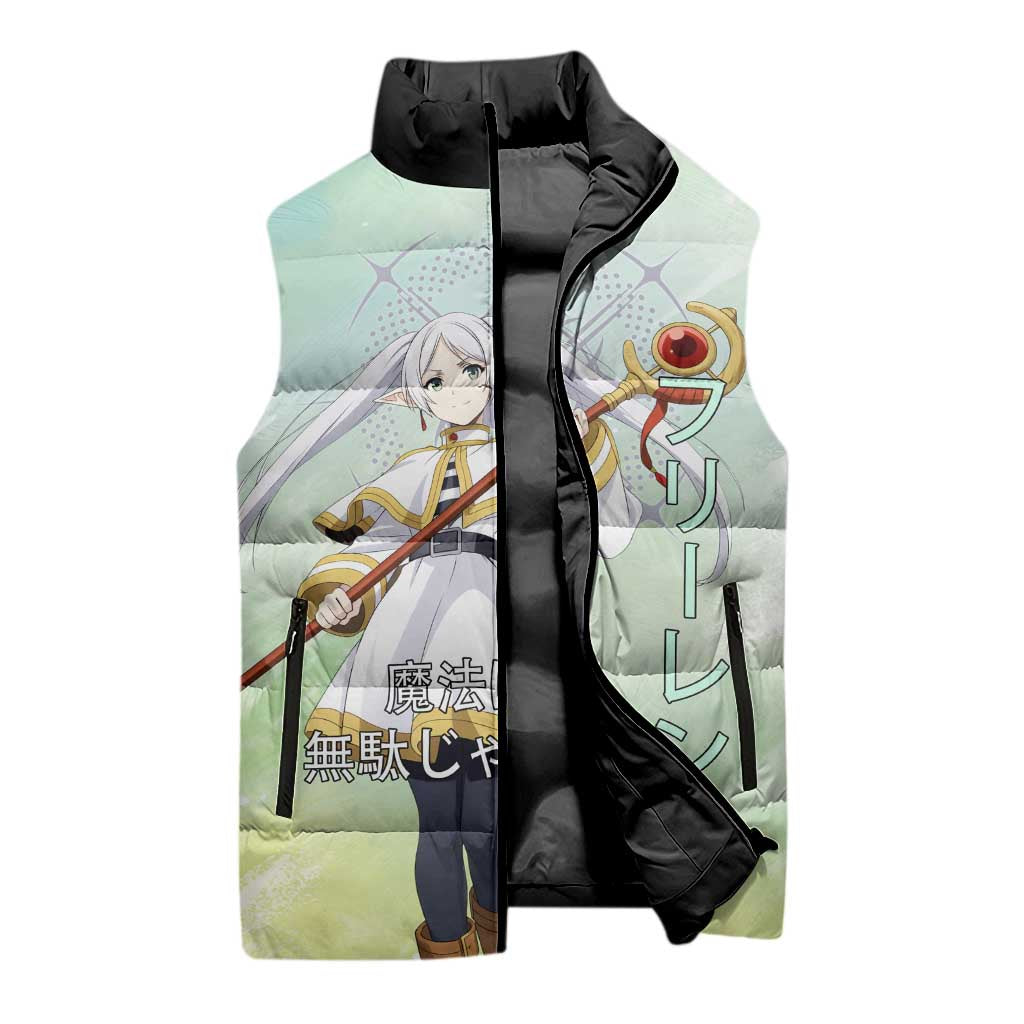 Frieren Frieren Beyond Journey’s End Sleeveless Puffer Jacket Ethereal Fantasy Anime Style