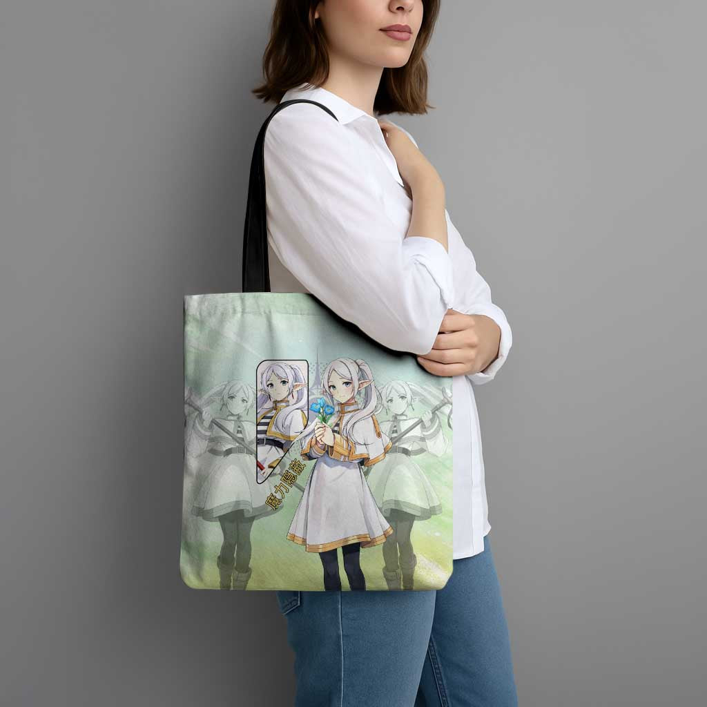Frieren Frieren Beyond Journey’s End Tote Bag Ethereal Fantasy Anime Style