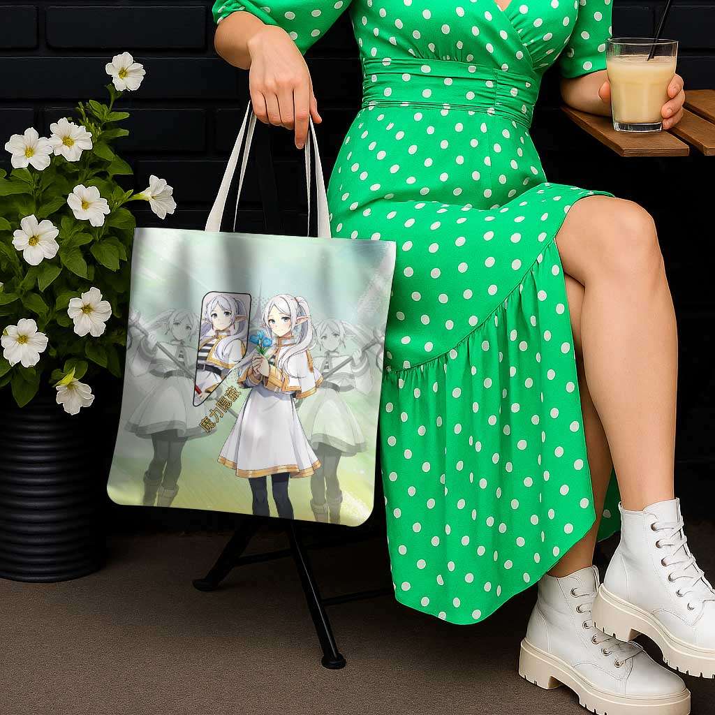 Frieren Frieren Beyond Journey’s End Tote Bag Ethereal Fantasy Anime Style