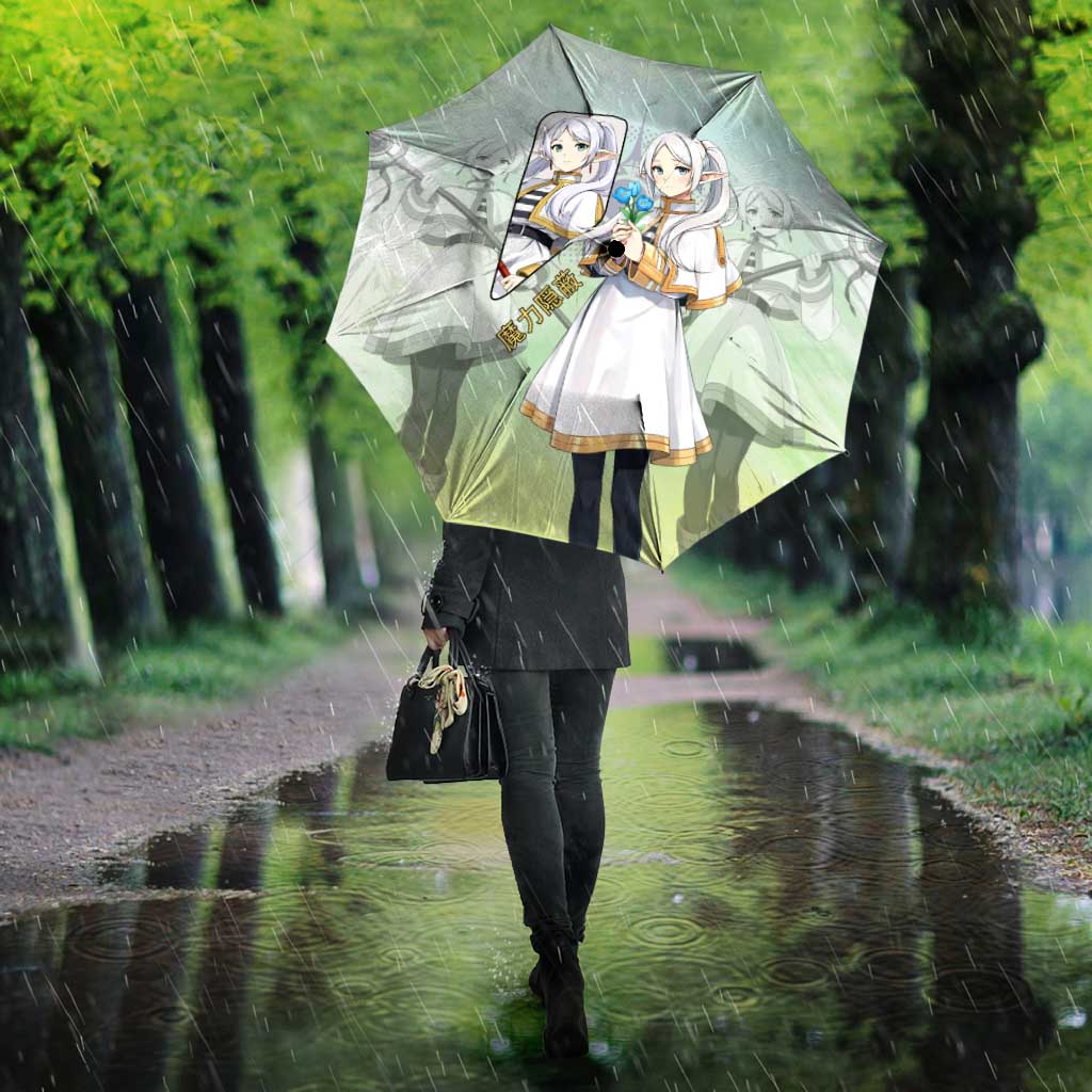 Frieren Frieren Beyond Journey’s End Umbrella Ethereal Fantasy Anime Style