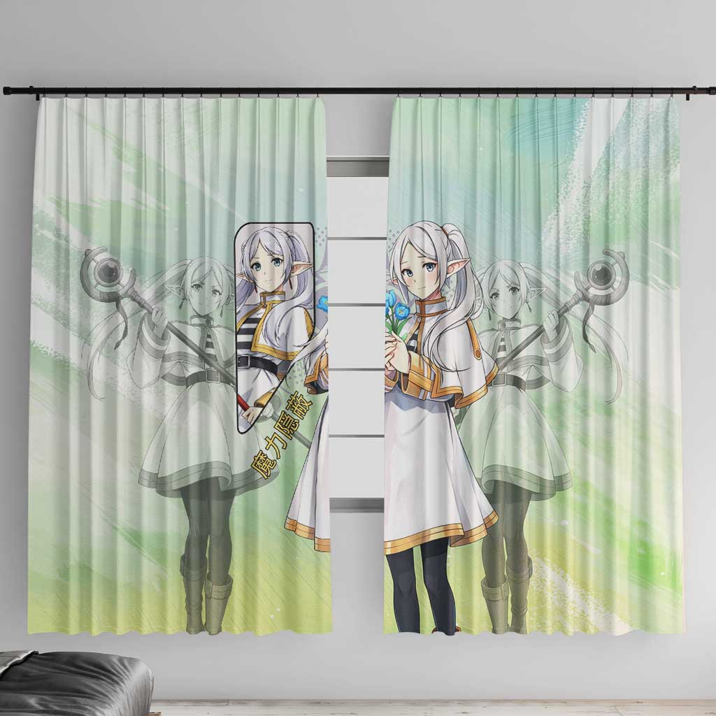 Frieren Frieren Beyond Journey’s End Window Curtain Ethereal Fantasy Anime Style