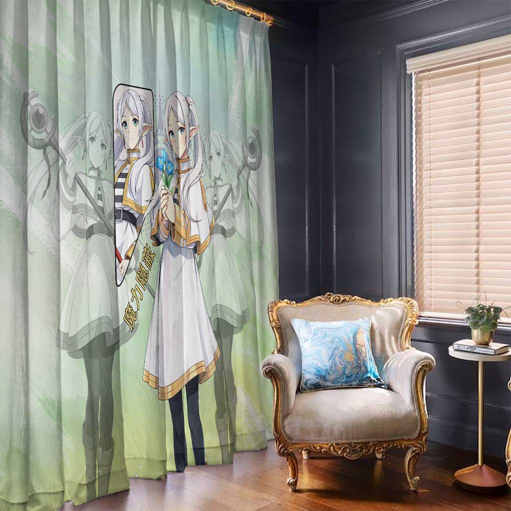 Frieren Frieren Beyond Journey’s End Window Curtain Ethereal Fantasy Anime Style