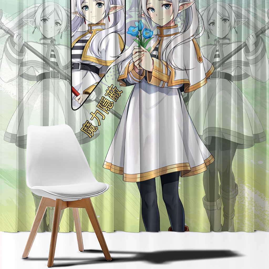 Frieren Frieren Beyond Journey’s End Window Curtain Ethereal Fantasy Anime Style
