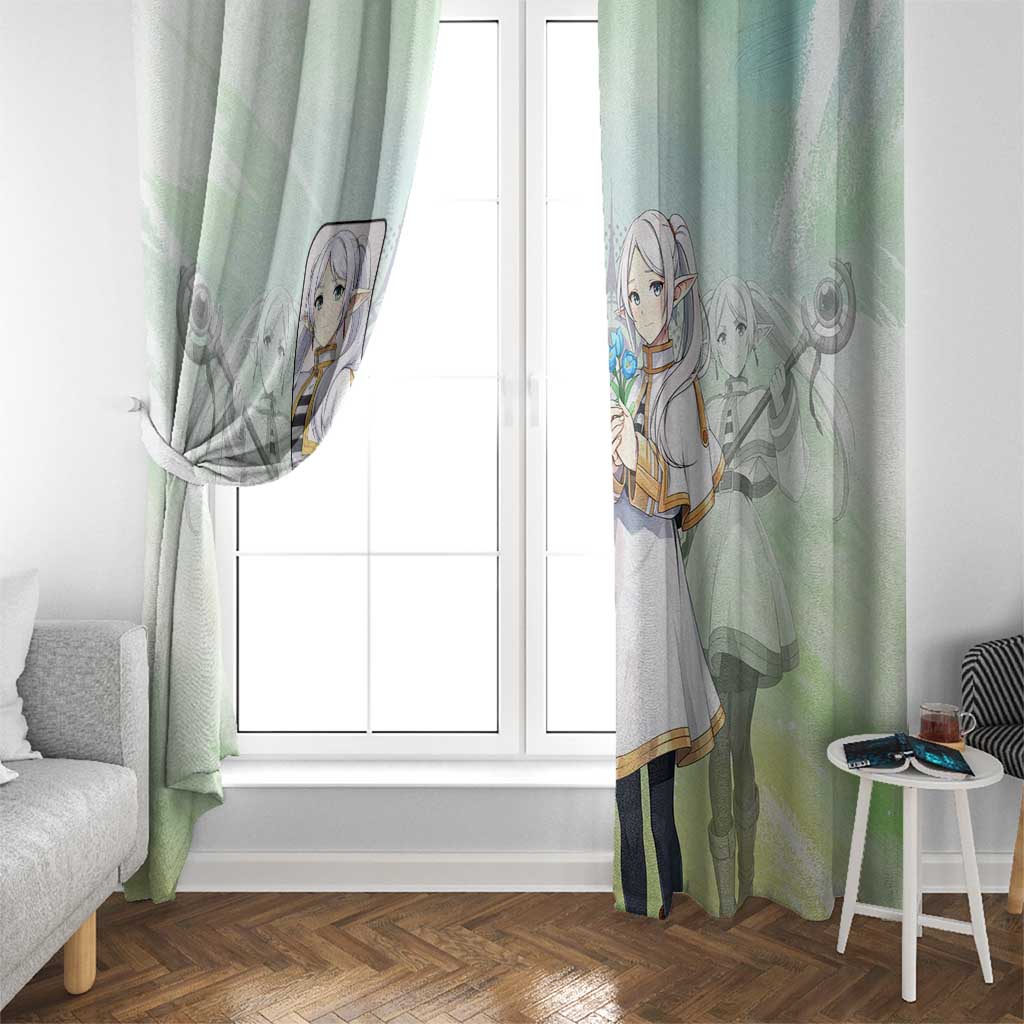Frieren Frieren Beyond Journey’s End Window Curtain Ethereal Fantasy Anime Style