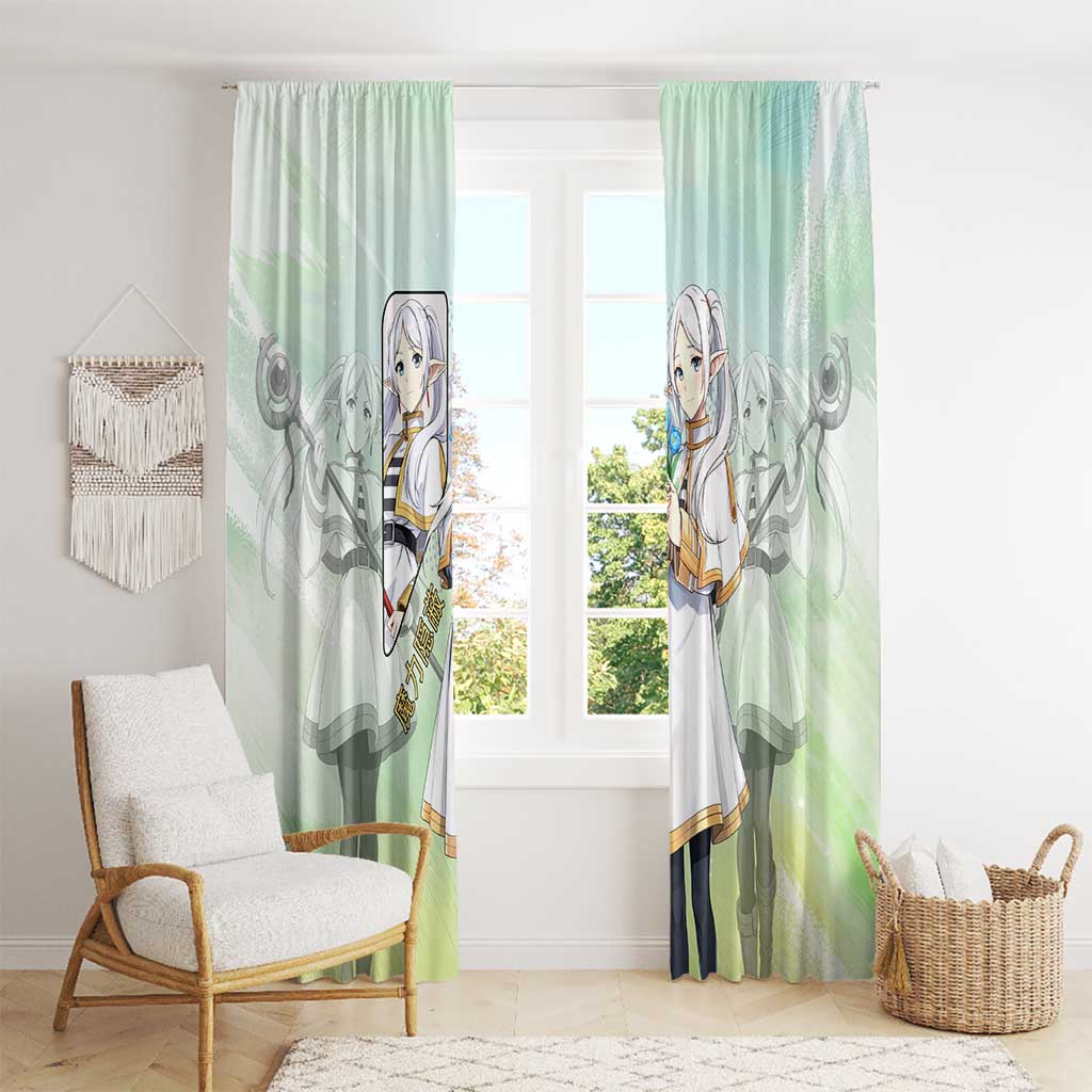 Frieren Frieren Beyond Journey’s End Window Curtain Ethereal Fantasy Anime Style