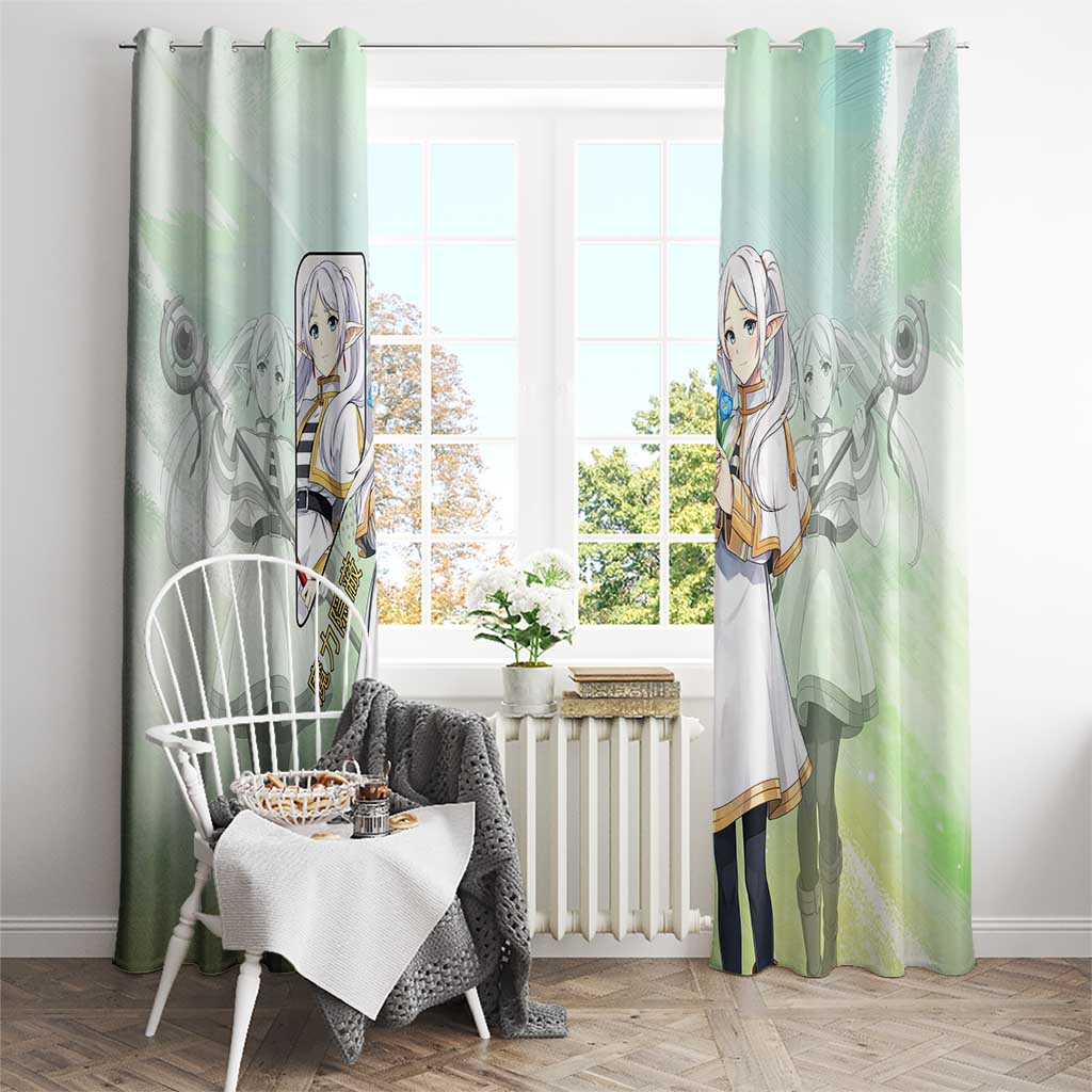 Frieren Frieren Beyond Journey’s End Window Curtain Ethereal Fantasy Anime Style