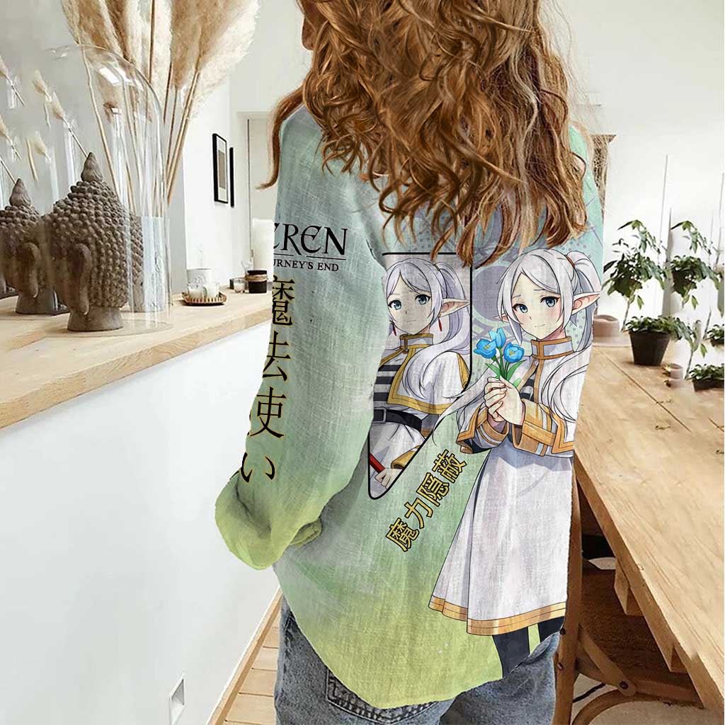 Frieren Frieren Beyond Journey’s End Women Casual Shirt Ethereal Fantasy Anime Style