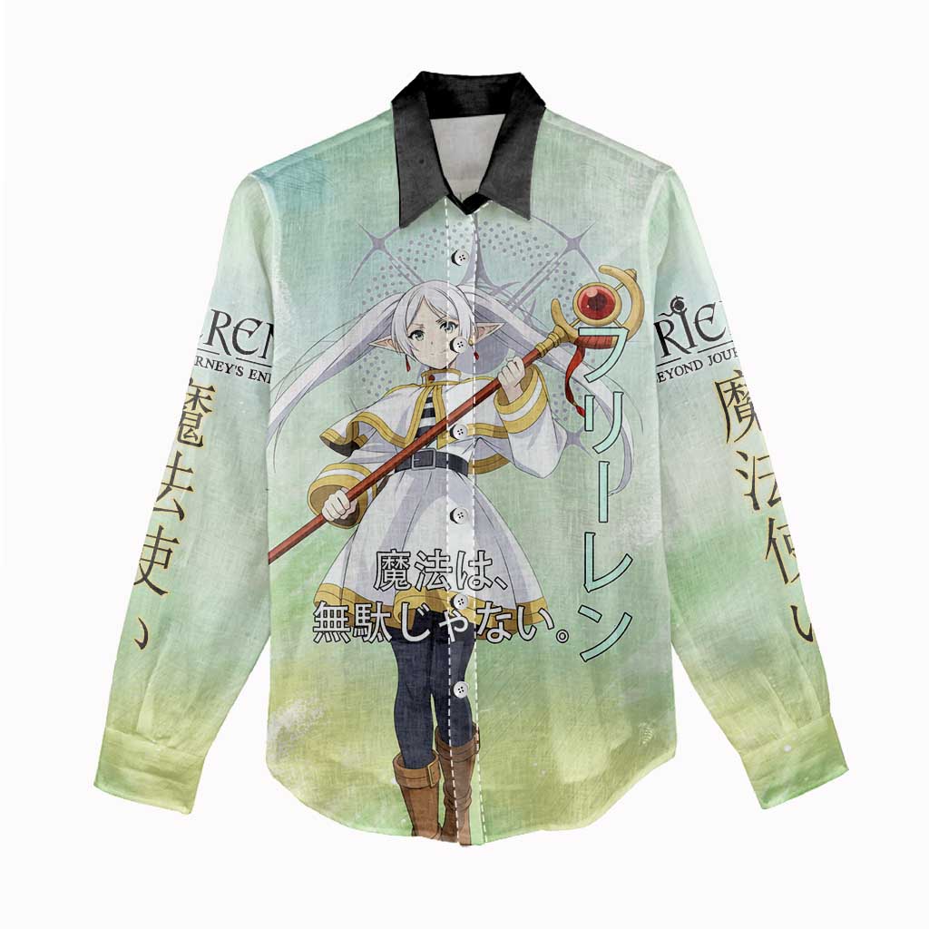 Frieren Frieren Beyond Journey’s End Women Casual Shirt Ethereal Fantasy Anime Style