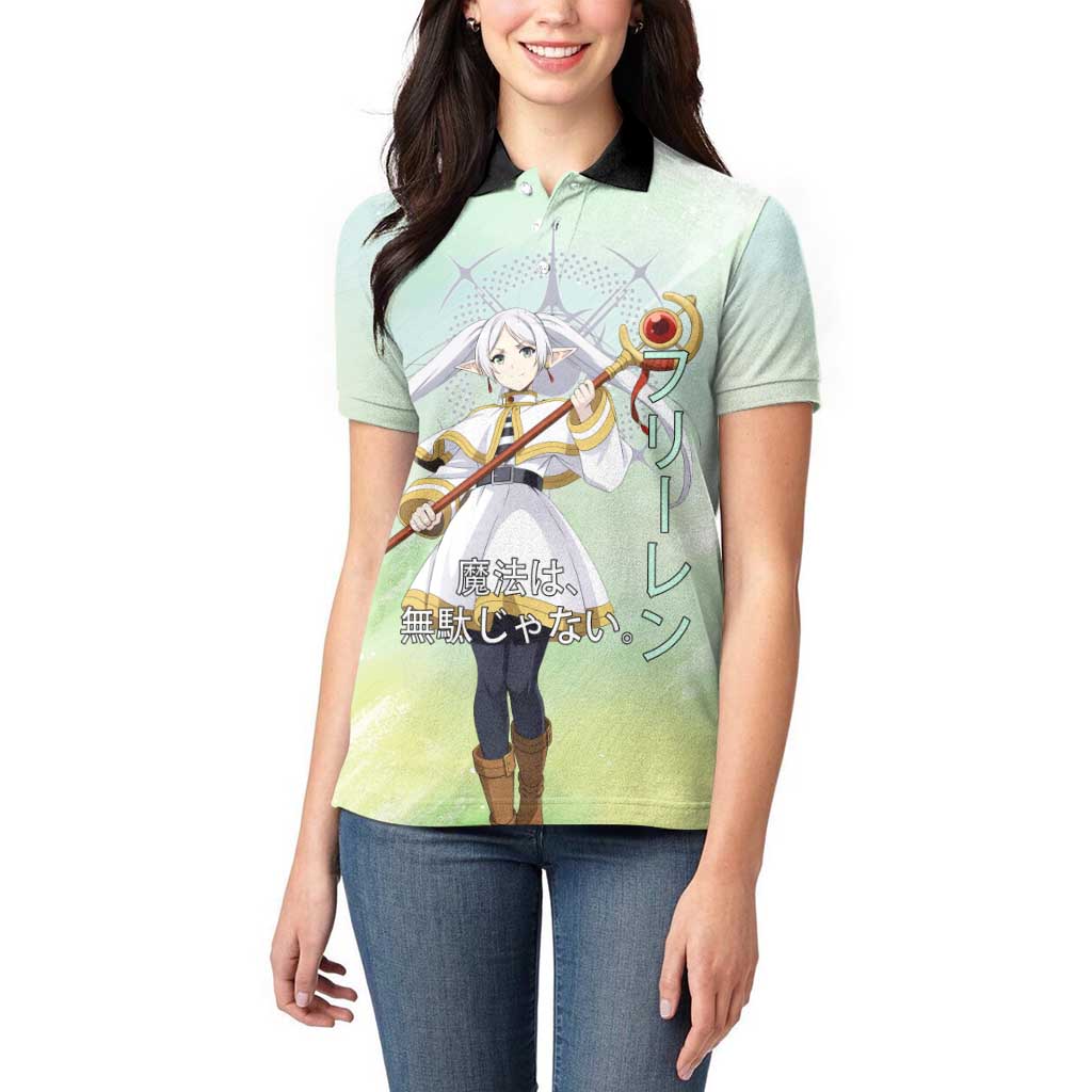 Frieren Frieren Beyond Journey’s End Women Polo Shirt Ethereal Fantasy Anime Style
