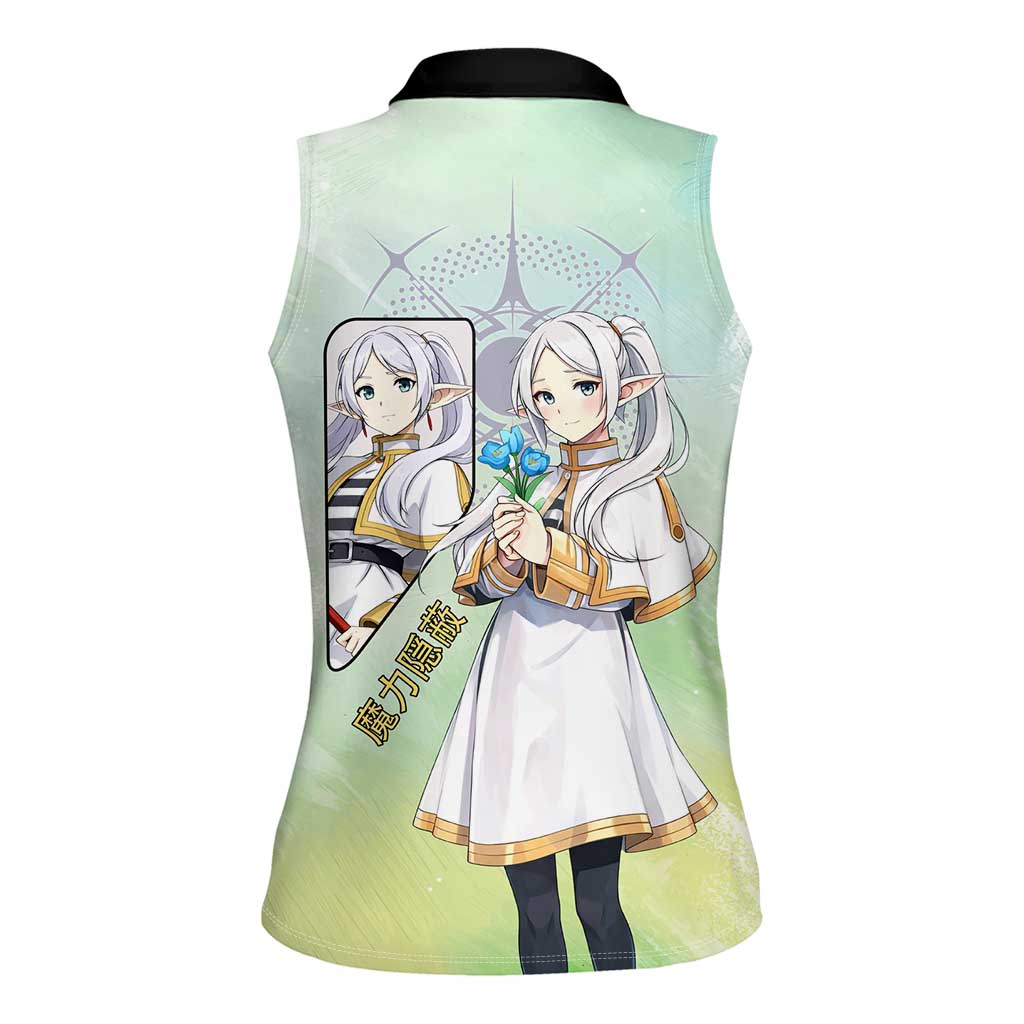 Frieren Frieren Beyond Journey’s End Women Sleeveless Polo Shirt Ethereal Fantasy Anime Style