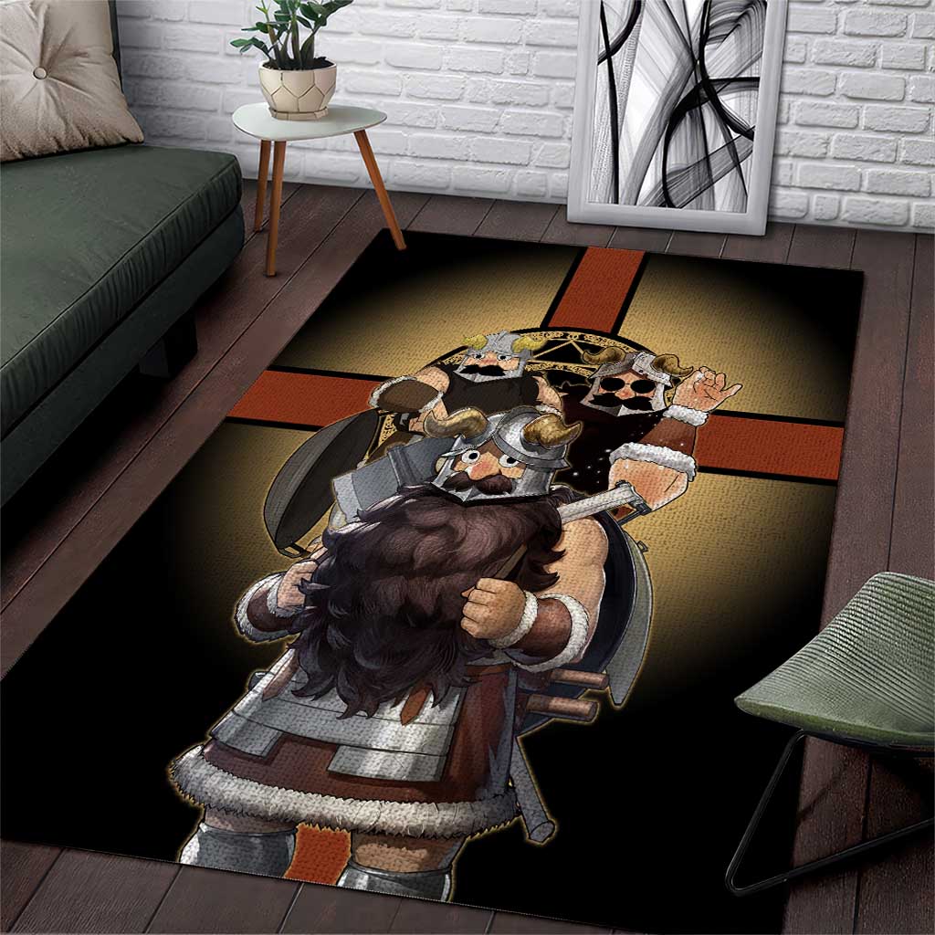 Senshi Viking Warrior Area Rug Fantasy Game Art Style