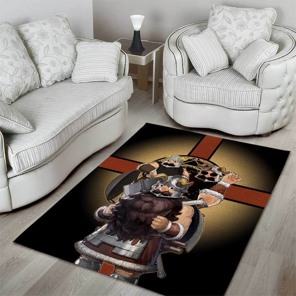 Senshi Viking Warrior Area Rug Fantasy Game Art Style